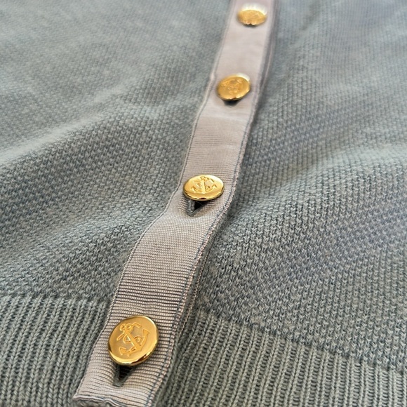 JACADI wool Light Blue Cardigan with Gold Buttons 6 Girls stunning piece - Picture 2 of 5